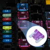 Car Boat Truck RV Motorcycle Purple Micro Fuse 3A Blade Fuse 100 Pcs