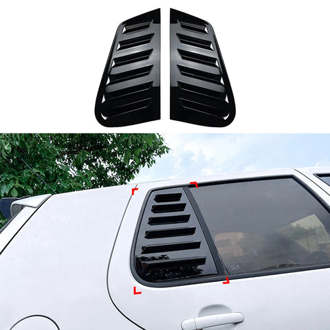 VW Golf 4 MK4 (1997-2006) Black Rear Side Window Louver Cover