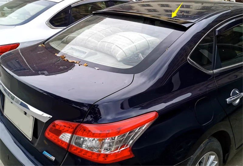 Nissan Sentra 2013-2019 Glossy Black 4-Door Rear Roof Spoiler Wing