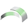 Kawasaki KX 250F 21" 19" Rim Stickers Wheel Stripes Decals Green (2004-2021)