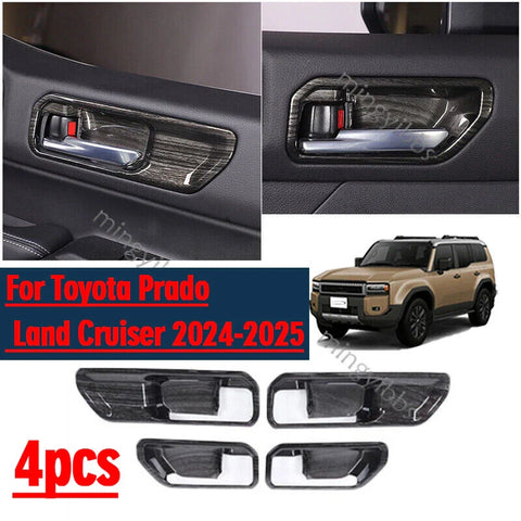 Toyota Prado Land Cruiser Inner Door Handle Bowl Cover Wood (2024–2025)