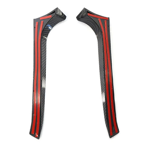 VW Golf 6 Carbon Fiber Rear Window Side Canard Splitter Trim (2009-2013)