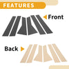 Honda CR-V (2012-2016) Black Carbon Fiber 6 x Car Pillar Window Trim Covers