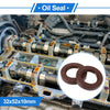 Oil Seal 32x52x10mm Seal Ring FKM Brown 2 x Pcs