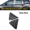 Mazda CX-5 Matte Black Rear Side Window Shutters Louvers Trim (2017–2021)