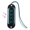 Truck Trailer 4 x Green LED Oval Side Marker Lights (Waterproof)