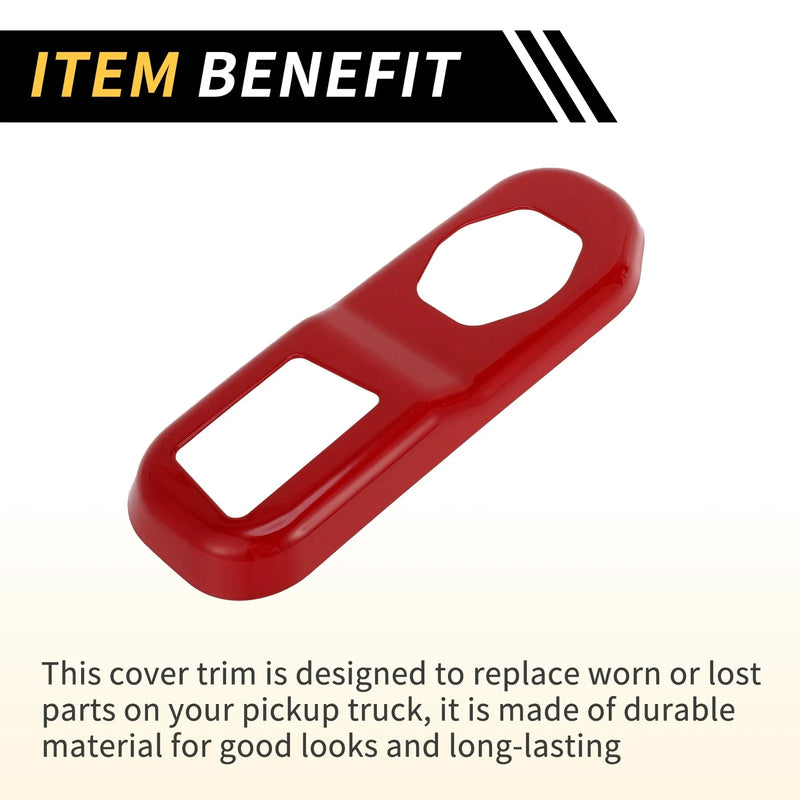 Jeep Wrangler JL JLU (2018-2024) Red Rear Trunk Lock Panel Cover Trim