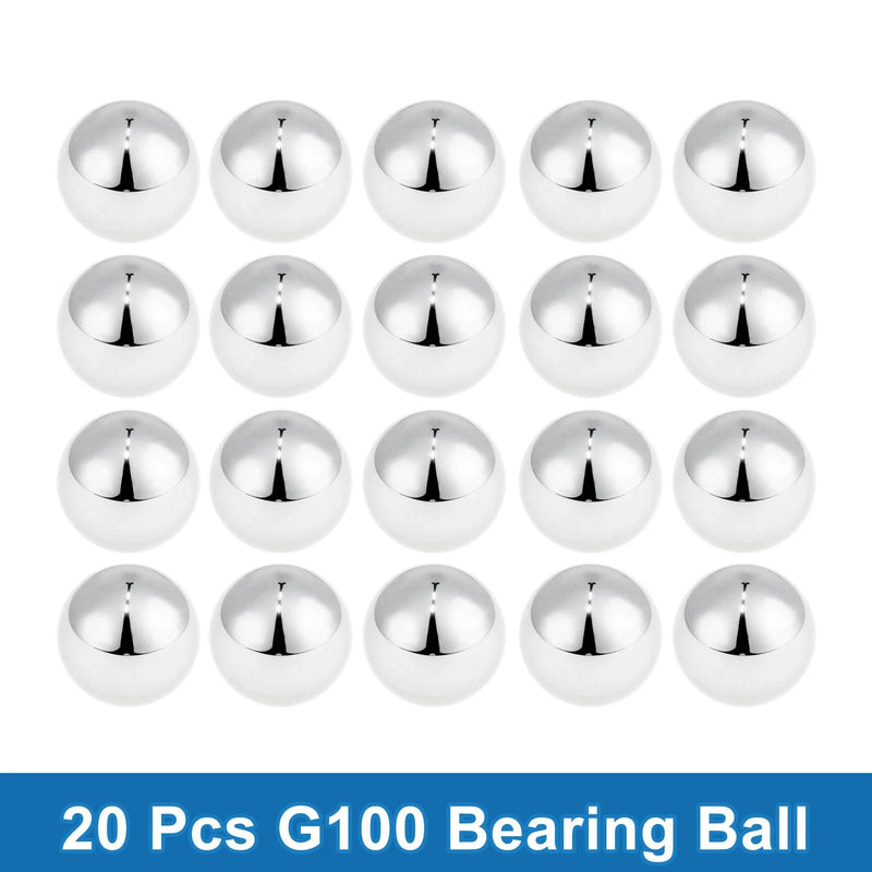 13.0mm Bearing Ball, Steel G100 Precision Silver Tone 20 pcs
