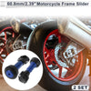 Motorcycle Aluminum Slider Frame 2 Pcs Blue