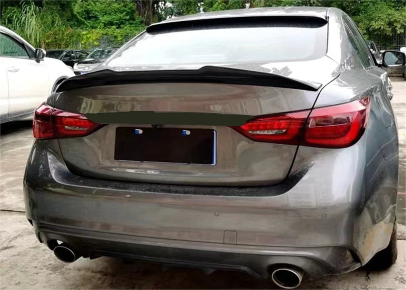Infiniti Q50 Sedan 4DR Glossy Black Rear Spoiler PSM Style Wing (2014-2024)