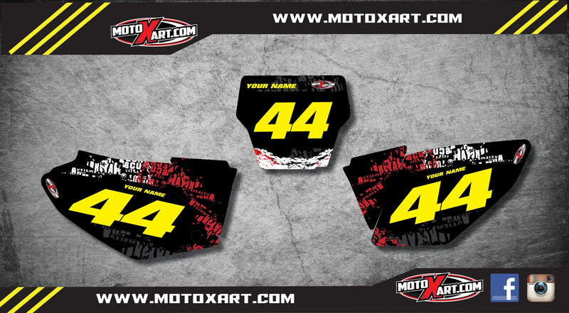 Honda CRF 250 (2004-2005) - GRAFFITI Style Stickers Custom Number Plates