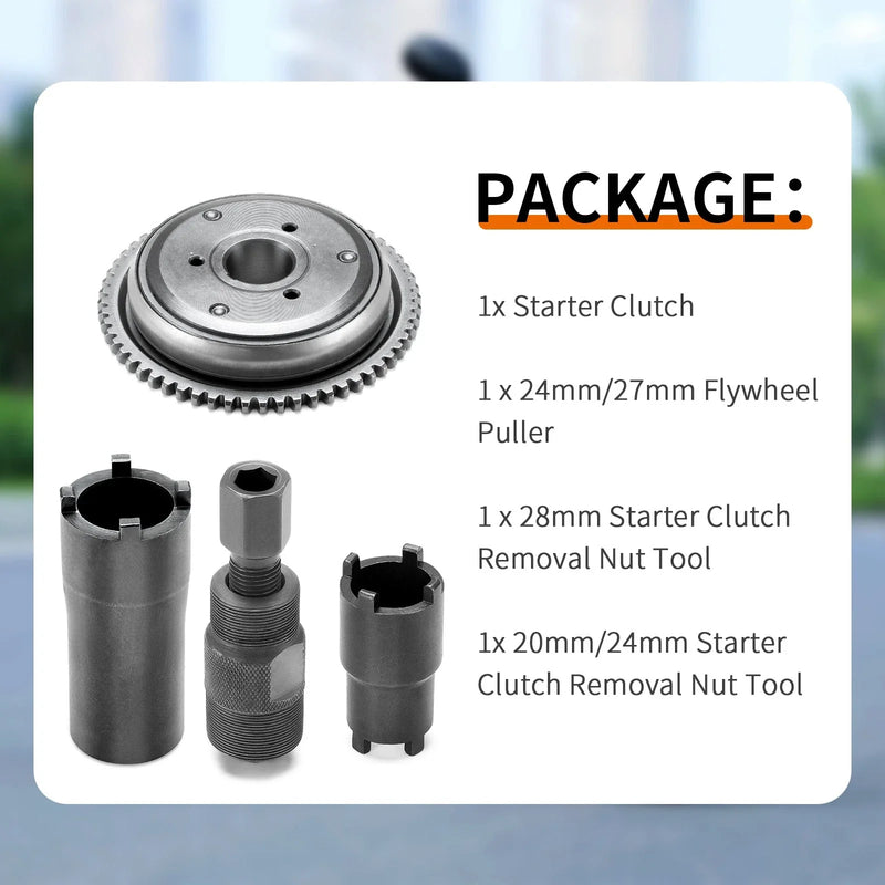 GY6 Scooter Starter Clutch Flywheel Puller Nut Tool Kit (2000–2015)