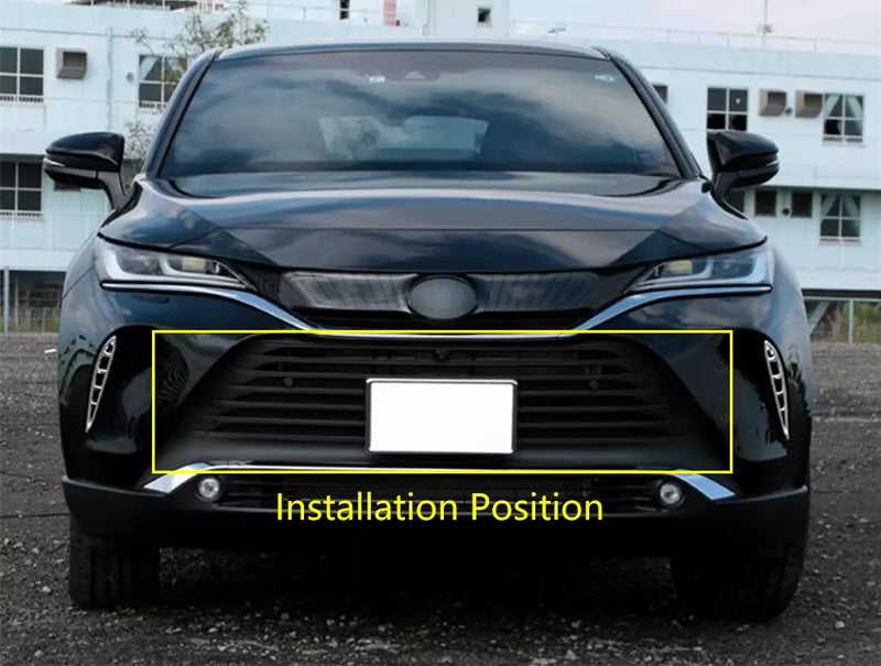 Toyota Harrier Venza Front Central Grille Decor Molding Steel Trim (2020-2024)