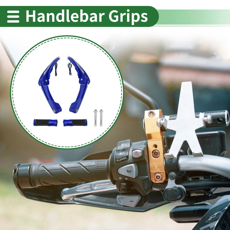 Motorcycle Hand Grips Cover Blue Aluminum Alloy