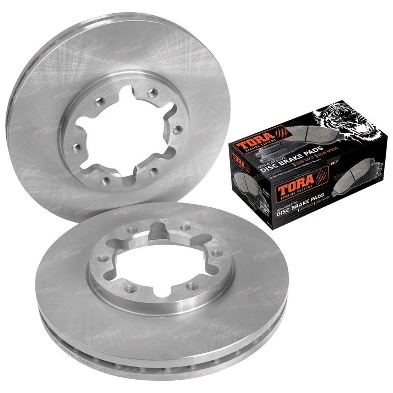 Nissan GU Y61 Patrol Front Disc Brake Rotors + Pads (1997-2016)