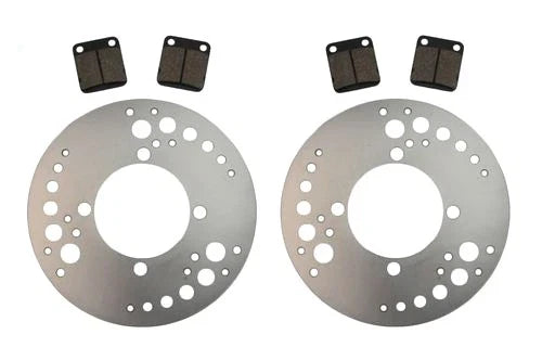 Suzuki Eiger 400 2 x Front Brake Rotors & Severe Duty Pads (2002–2007)