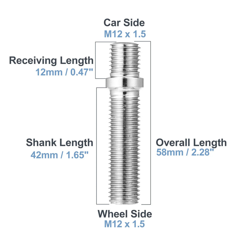 BMW 10 Pcs M12x1.5 Car Wheel Studs (Various Years)