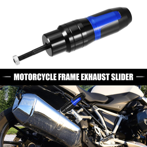BMW R1250 Blue Frame Exhaust Slider Anti-Collision Protector