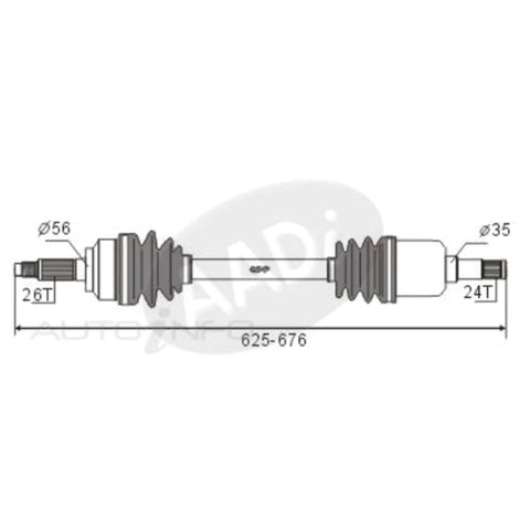 Kia Mentor LH CV Shaft 1.5L B5 BF (1997-2000)