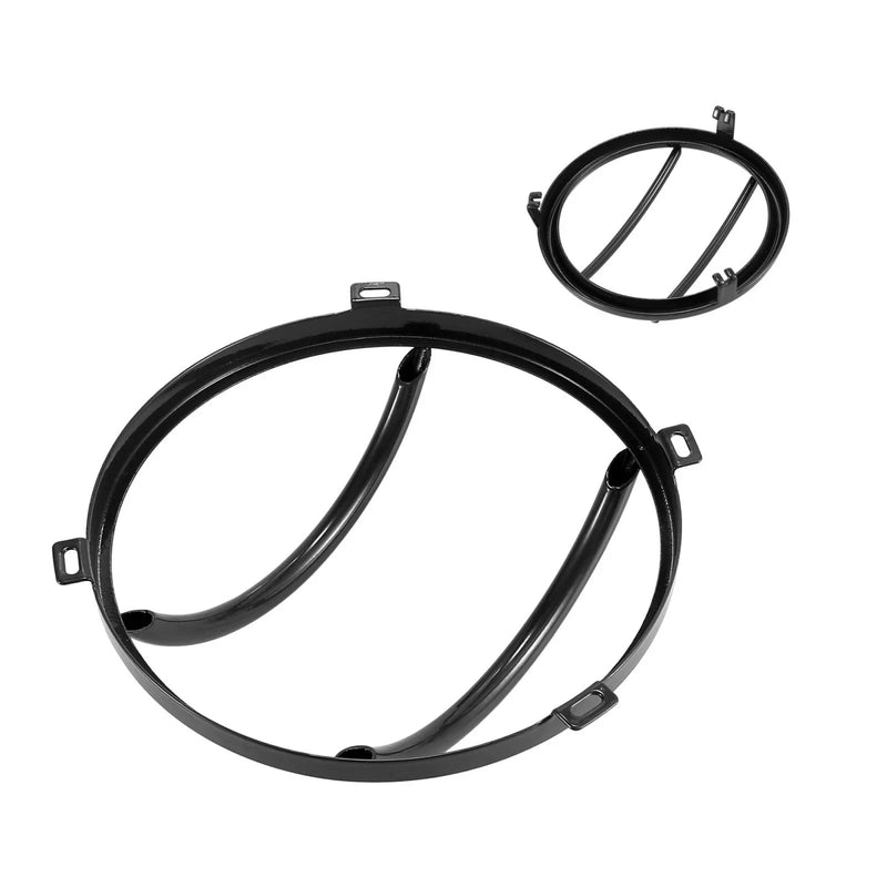 Jeep Wrangler Headlight Turn Signal Grill Guard Round Cover Kit (2007-2018)
