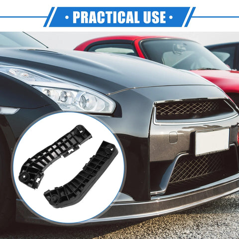 Toyota Camry Black Pair Front Left Right Bumper Brackets Support Cover