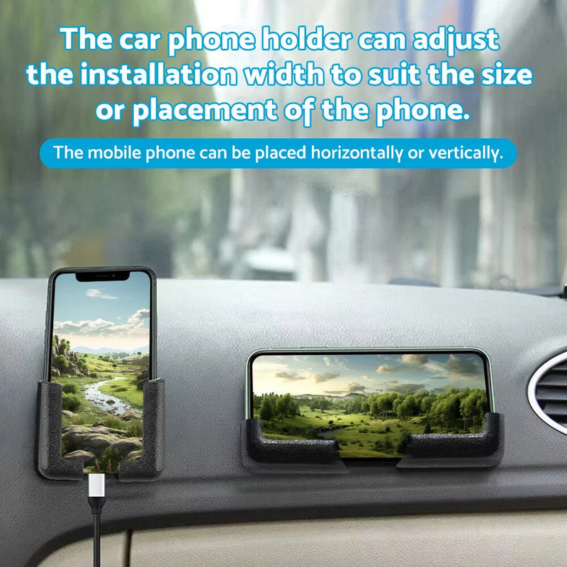 Car Phone Holder Multifunctional Self-Adhesive Dashboard Mount