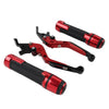 BMW S1000R S1000RR Red Extendable Brake Clutch Lever Grip Set (2010-2023)