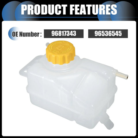 Chevrolet Aveo Set Coolant Expansion Overflow Tank with Cap