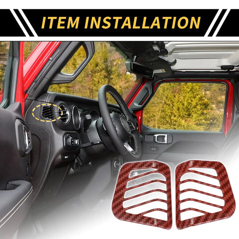 Jeep Wrangler JL Dashboard Side Air Vent AC Outlet Cover Trim (2018-2023)