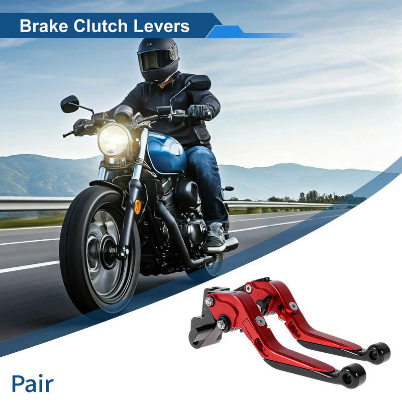 Kawasaki Versys 650 Red Black Long Brake Clutch Lever