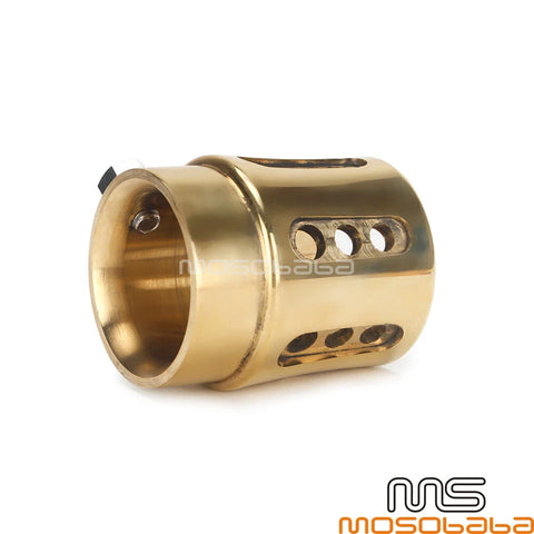 BMW Harley Ducati Chopper 1.75" Brass Straight Cut Exhaust Pipe Tip
