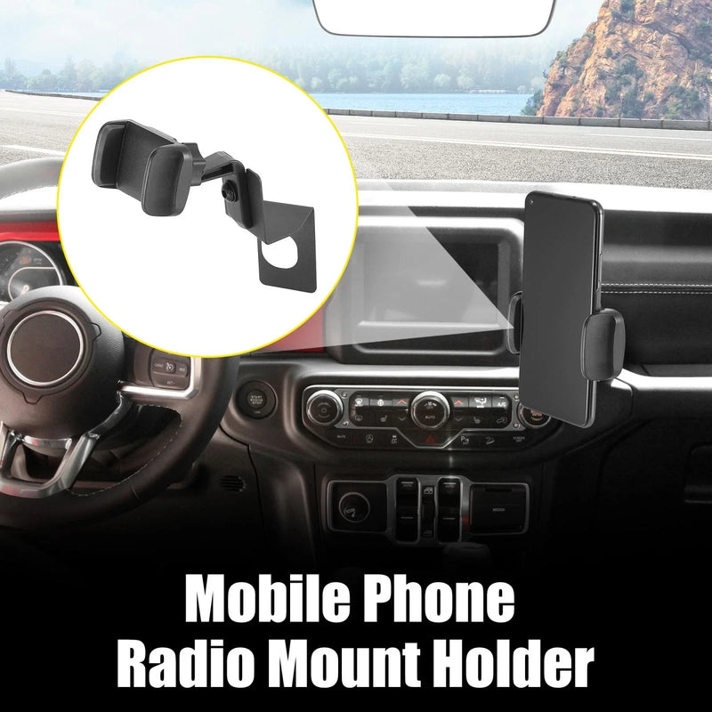 Jeep Wrangler JL JLU Gladiator JT Phone Holder Mount (2018-2023)