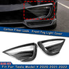 Tesla Model Y (2020-2024) Carbon Look 2 x Front Fog Light Covers