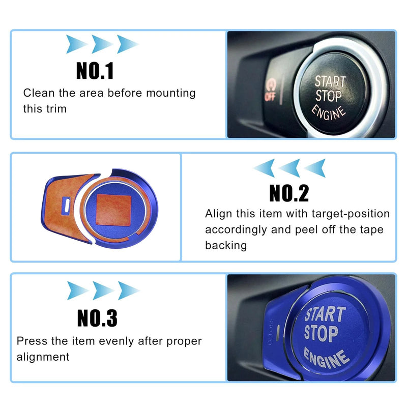BMW 2 3 4 5 6 7 X1 X3 X4 M2 M3 M4 M5 Start Stop Button Cover (2014-2023)