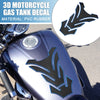 Universal Gas Tank Decal / 7.87x5.31 / Universal 3D Tank Sticker Blue Black