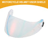 X-803 Resin Clear Red Visor Shield 3-Snap Motorcycle Helmet