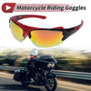 1 Motorcycle Riding Goggles Red Lens Black Red Frame UV400