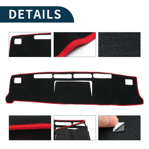 Nissan NV350 Caravan E26 (2012-2024) Black Red Dashboard Cover Mat