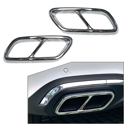 Mercedes C-Class Chrome Rear Exhaust Muffler Tail Pipe Cover Trim (2022-2023)