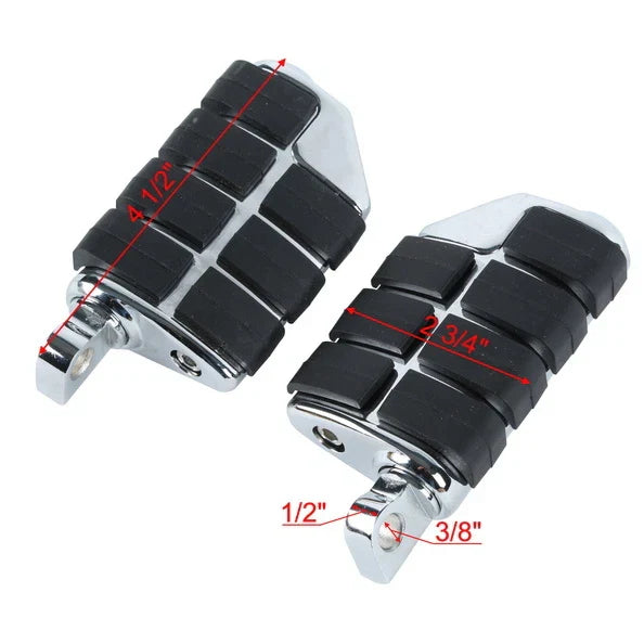 Highway Engine Guards Chrome 32mm 1-1/4" Long Angled Foot Pegs