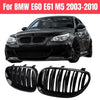 BMW E60 E61 M5 5 Series Front Kidney Twin Fins Grilles (2003-2010)
