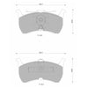 Ford Fairmont EA EB ED Rear Disc Brake Pad Set 3.9L 4.0L 5.0L (1988-1994)