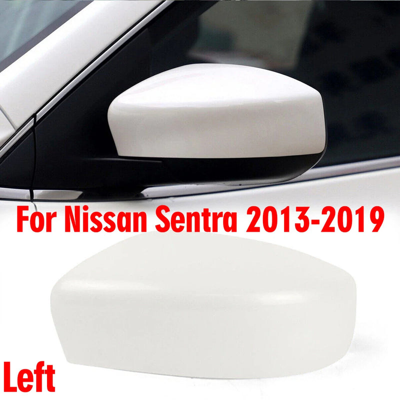Nissan Sentra White Left Driver Side Rearview Mirror Cap Cover (2013–2019)