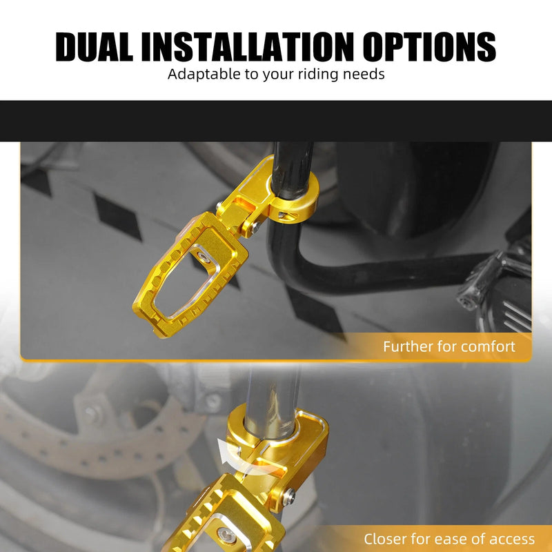 Harley Ultra Limited Low FLHTKL Gold Engine Guard Footpegs (2016-2020)