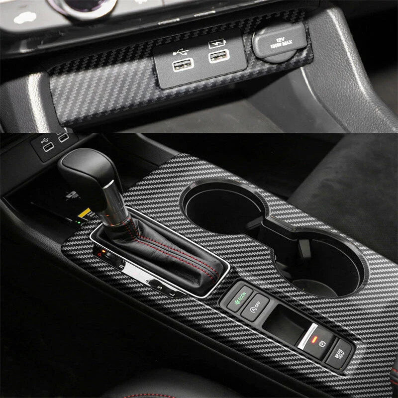 Honda Civic 11th 23 Pcs Carbon Fiber Interior Trim Stickers (2022–2025)