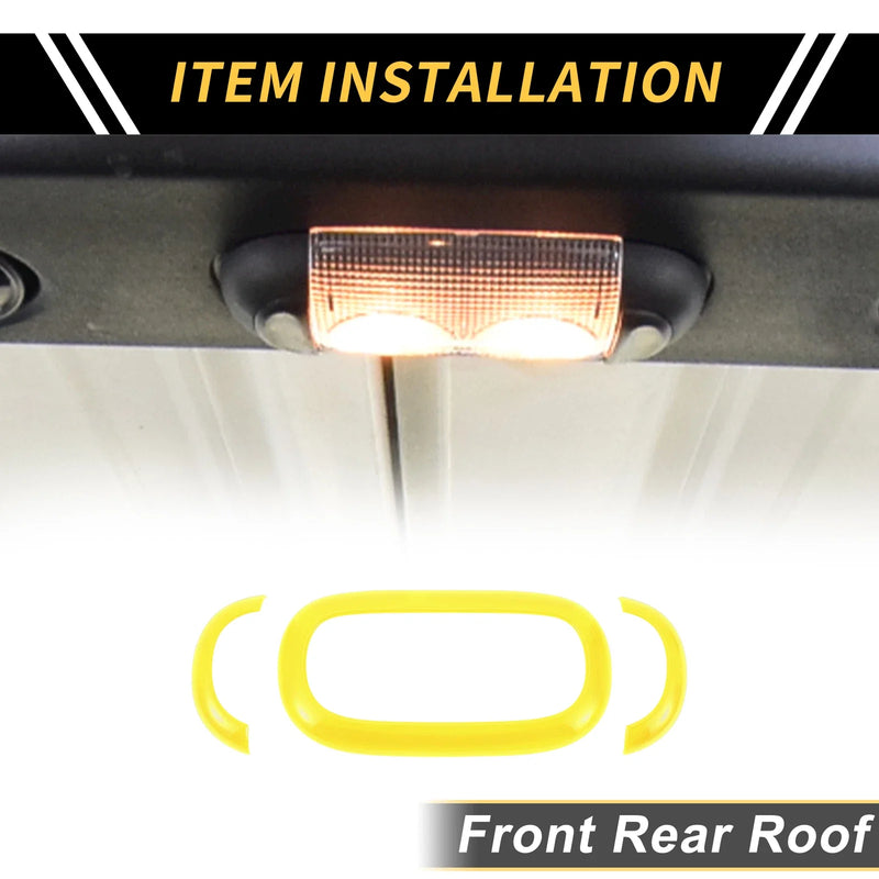 Jeep Wrangler JK 4 Door Front Rear Roof Reading Light Trim Cover (2011-2017)