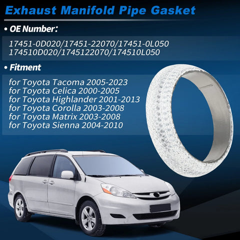 Toyota Tacoma Sienna Highlander Exhaust Pipe Flange Gasket