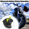 Motorcycle 2 x Cat Ears Style Stick On Helmet Decoration Accessories Green TPU