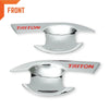 Mitsubishi Triton L200 Chrome Red  Door Handle Insert Bowl Cup Trim (15-22)