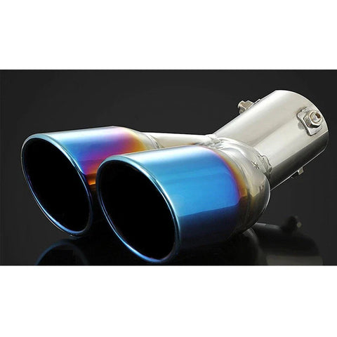 Toyota CH-R 2016-2018 Blue Stainless Rear Exhaust Muffl Tipe End Pip Fit